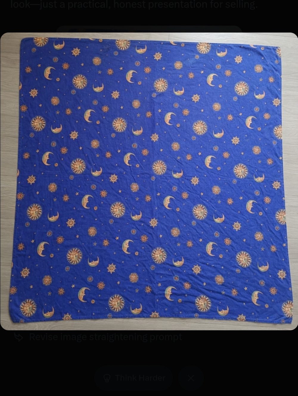 90s Celestial (Sun Moon Stars)Whimisigoth Full Flannel Sheets (NO Pillow Cases) - Picture 2 of 5